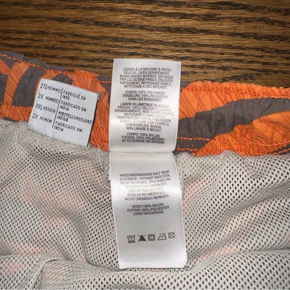 Mens XXL Columbia Water Short orange grey Tropical print - Picture 11 of 16